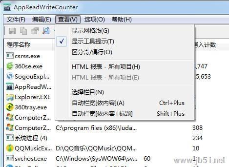 电脑硬盘读写监控工具,系统进程,查看程序读写情况.